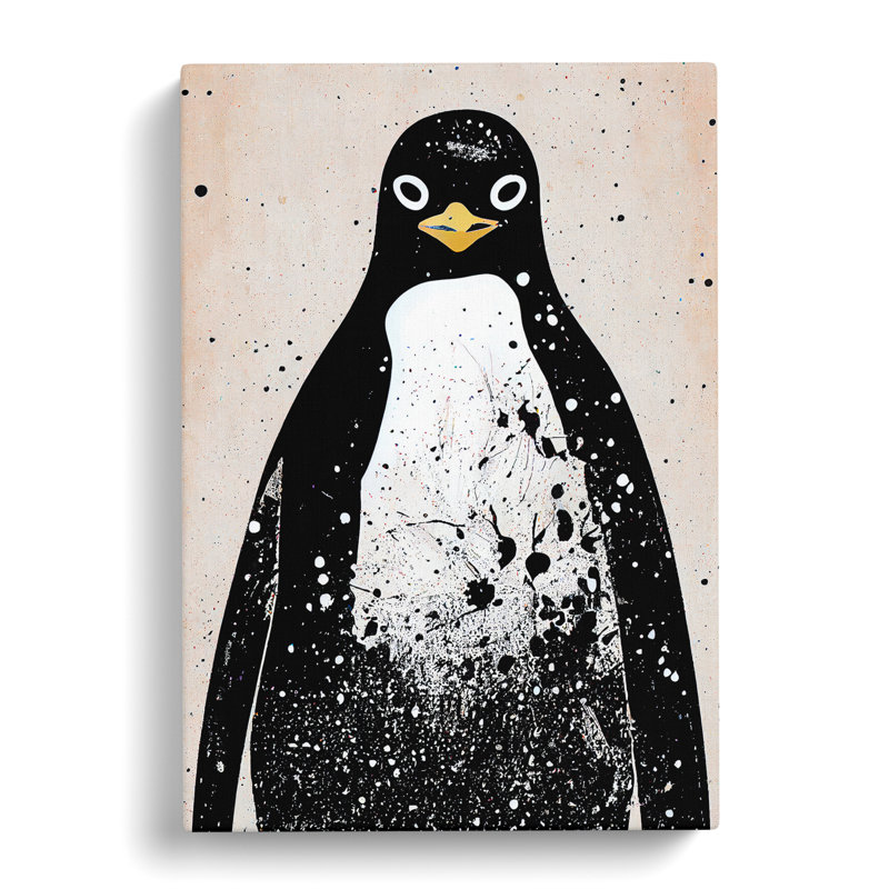 Penguin Graffiti No.5 - Wrapped Canvas, 60cm H x 40cm W x 3cm D