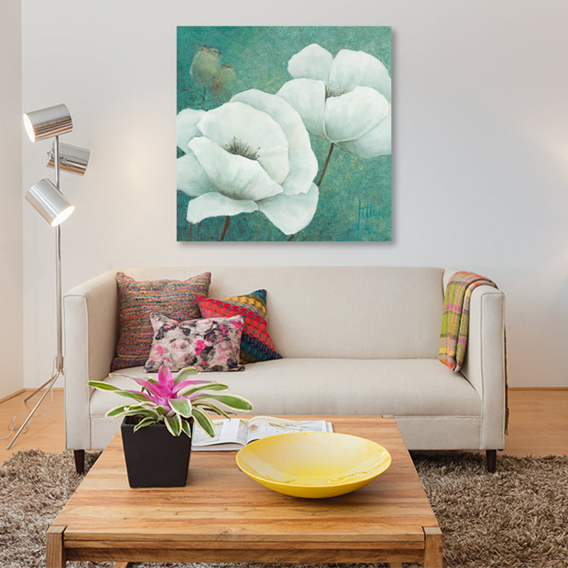 «Flora II», impression sur toile, H 12 po x l 12 po x P 0,75 po, Pas de tapis, Toile tendue