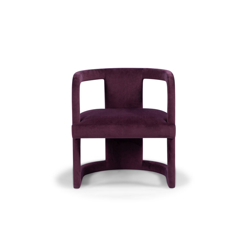 Metro Barrel Chair, Stax Plum Performance Velvet