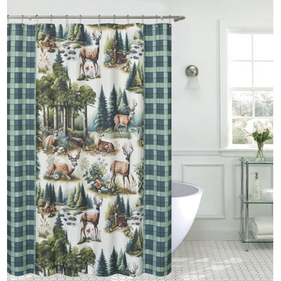 Deer Forest Heaven Woodland Shower Curtain