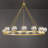 59" Dimmable Round Glass Shade Chandelier-111203650