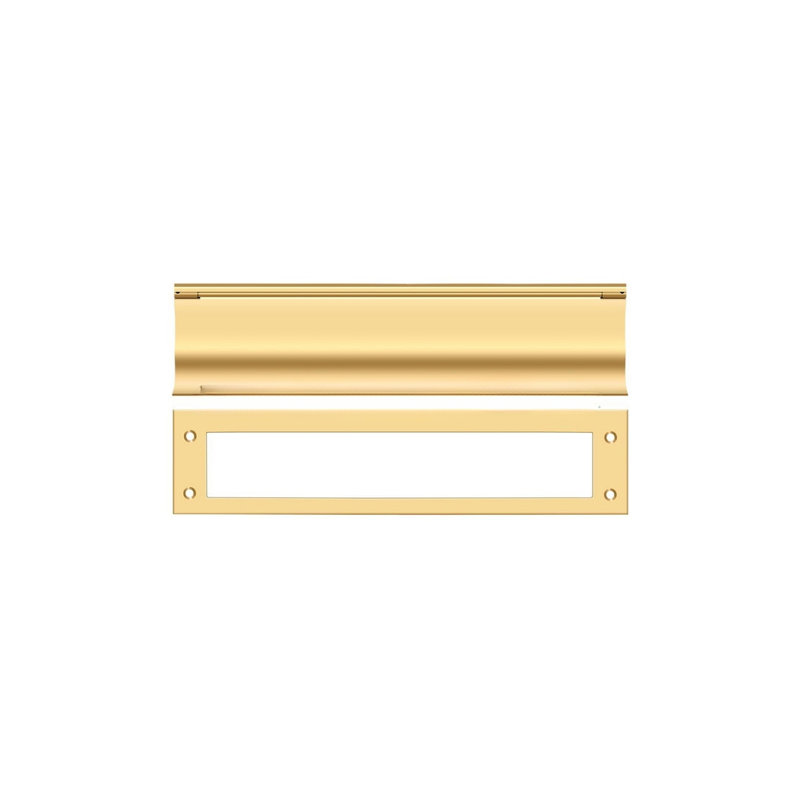 13" x 3" Brass Mail Slot, PVD Polished Brass
