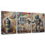 Robot Graffiti jet de brique Wall Street Art, ensemble de 3 impressions sur toile-545945328