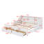 Daybed Frame with Built-in Storage Shelves and Pull-out Drawers-129599461