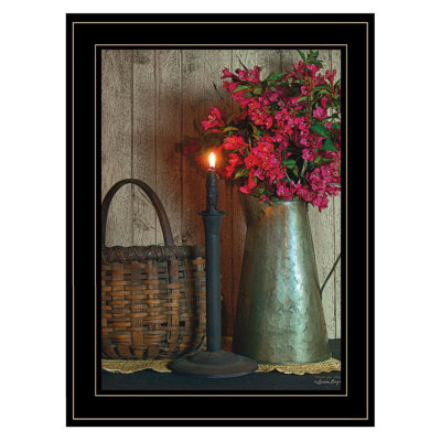 "Basket & Blossoms" By Susie Boyer, Ready to Hang Framed Print