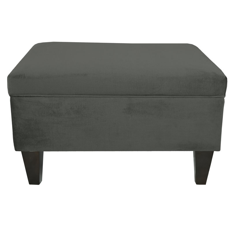 Zariyah Upholstered Ottoman, Pewter