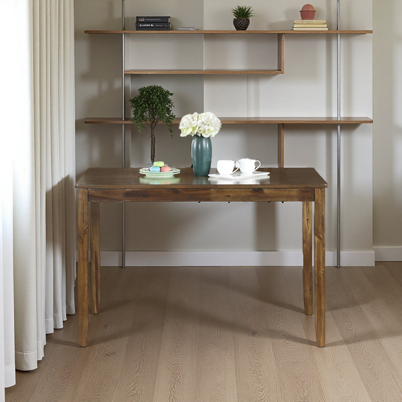 Wooden Dining Rectangular Table, Kitchen Table For Small Space, Walnut