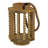 Decorative Wooden Lantern Candle Holder with Rope Handle - Stylish Pillar Tabletop Candle Holder for Living Room or Entryway Floor Accent - Brown