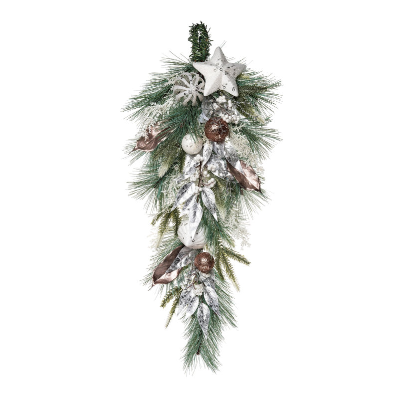  Artificial 30 in. Multicolor Christmas Glow Teardrop