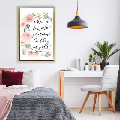 Far More Precious Than Jewels Floating Frame, design by Lucille Price