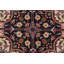 Tapis rouge en laine noué à la main de conception unique de style années 1980 de 9 pi 6 po x 12 pi 11 po Saveena