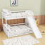 Lit superposé simple au-dessus de double avec glissière et escalier de rangement-93026440