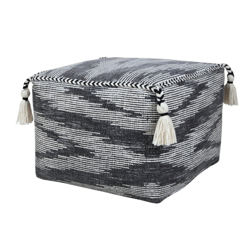 Repose-pieds 18 po gris 100% coton
