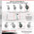 4 Piece Thermoplastic Rubber Caster Set