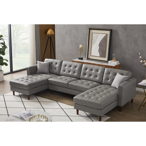 Corrigan Studio® U-shaped sofaTech PU Leather, Upholstered Sofa | Wayfair U-shaped sofaTech PU Leather, Upholstered Sofa