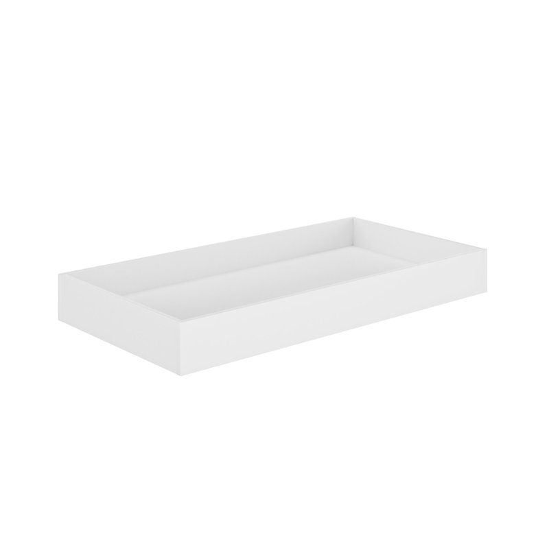 Jamontae Underbed Storage Drawers, White, 14cm H x 120cm W x 62cm D