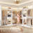 4FT-9FT Closet Organizer System with Drawer & 4 Hanging Rods