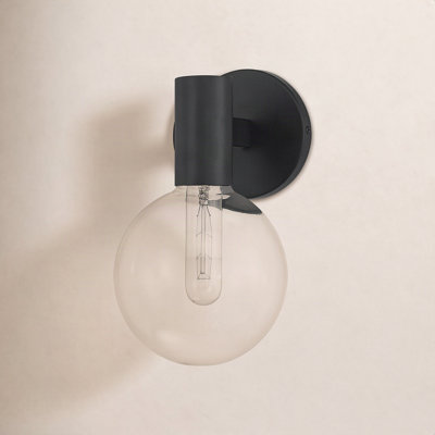Romi Metal Armed Sconce in Matte Black