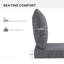 Ensemble de coussins et de coussins de dossier de chaise de patio 4 pièces, solution de sièges d'extérieur confortables et durables, gris, pour meubles de jardin