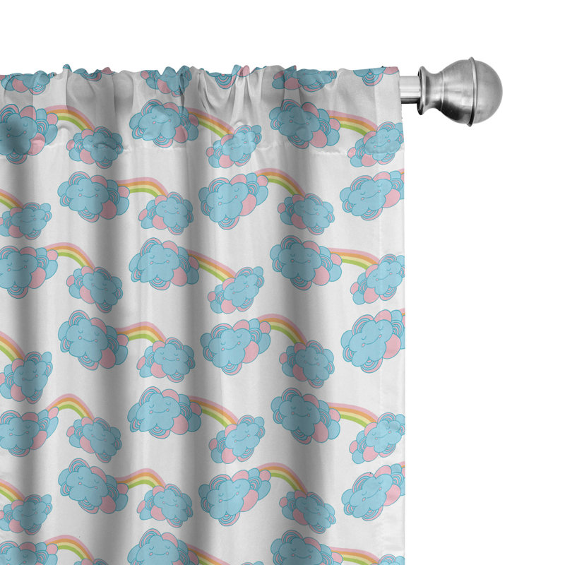 Panneau coulissant semi-diaphane avec passe-tringle Rain, 28 po x 63 po
