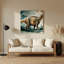 Art mural en métal Dinosaur Brontosaurus-1045787735