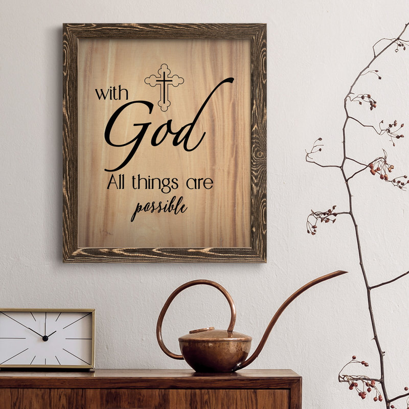 «All Things possible All Things possible», reproduction d'art sur toile, Noyer, H 44 po x l 31 po x P 1 po