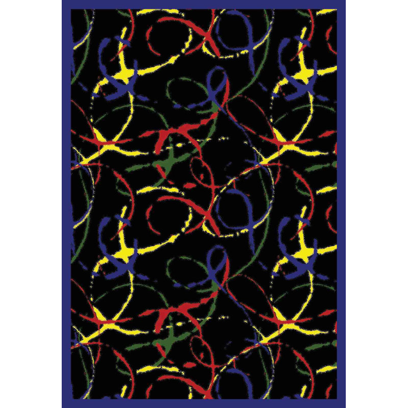 Tapis Whimsy Silly String par Joy Carpets, 5 pi 4 po x 7 pi 8 po