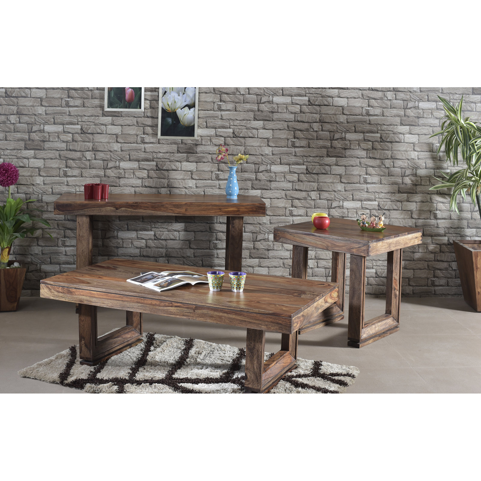 Soline 54'' Solid Wood Console Table