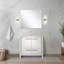 36 po X P 20 po Ensemble de meuble-lavabo D avec comptoir en quartz blanc et robinet en or rose-1043821695