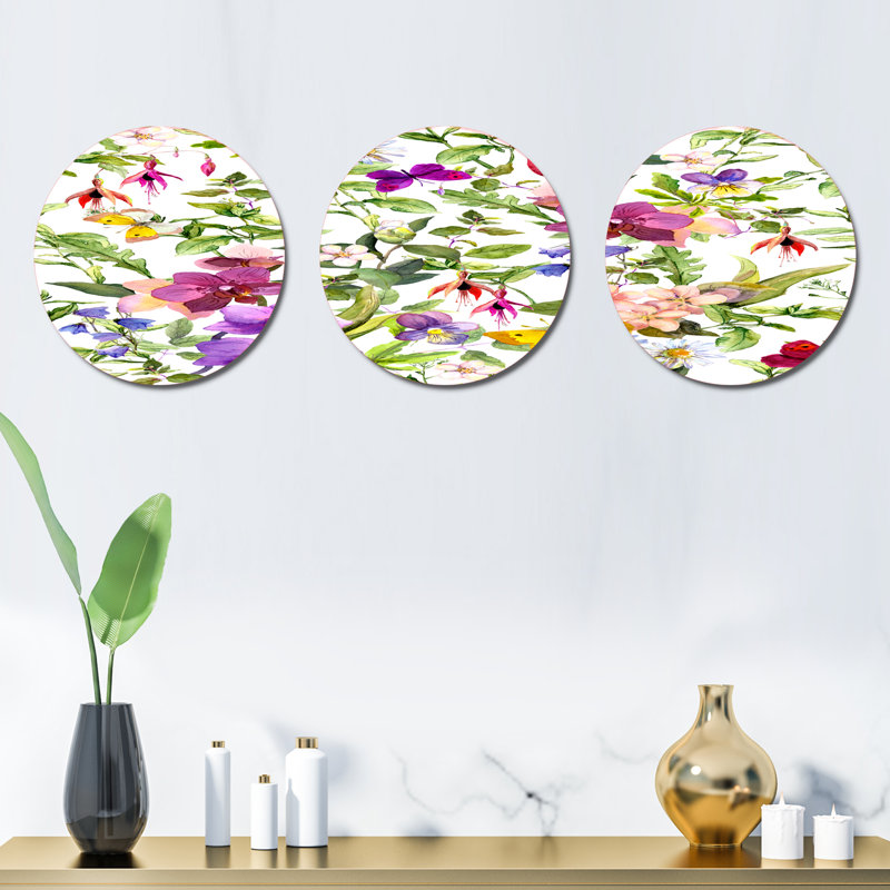 Plants & Flowers Wall Decor on Metal