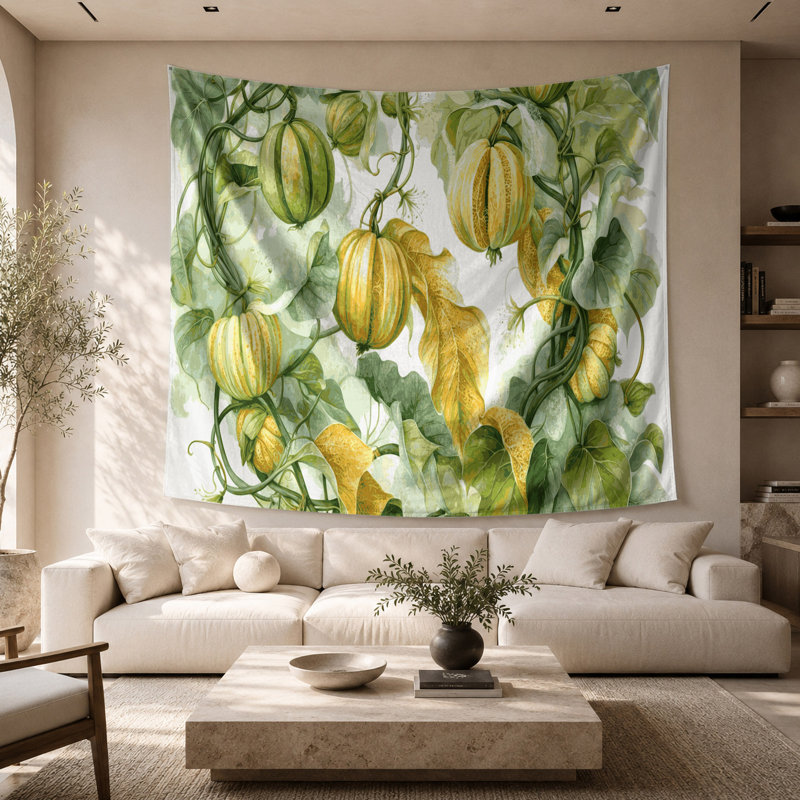 Tapisserie murale en luffa et légumes, 26 po x 36 po