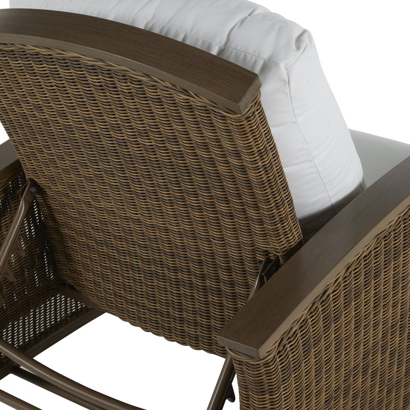 Astoria Patio Chair with Cushions, Astoria #90 Raffia/Oak, Rollo Lace InsideOut® Linen, Welt