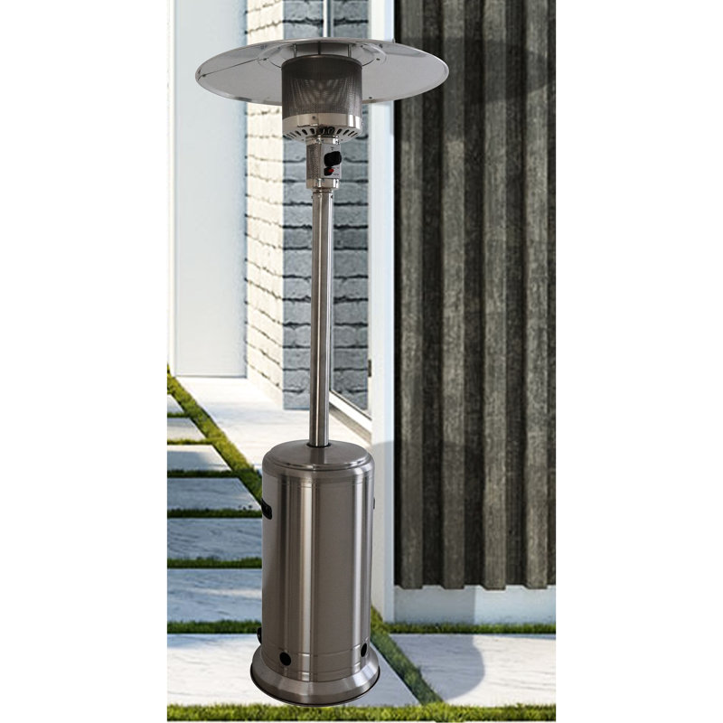 Chauffe-terrasse 46000 en acier inoxydable - gris, l'expérience de chauffage en douceur améliore le confort extérieur