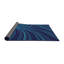 Laine tissée à la machine abstraite et polyester bleu Aqua/mauve Tapis décoratif-167755978