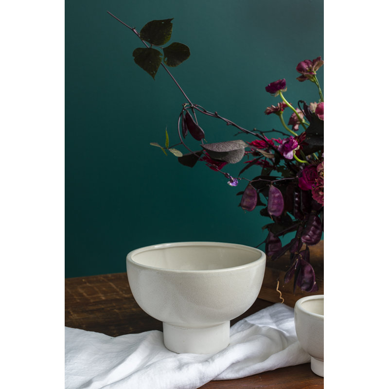 Vase de table en céramique Abie, H 5,25 po x l 7,25 po x P 7,25 po