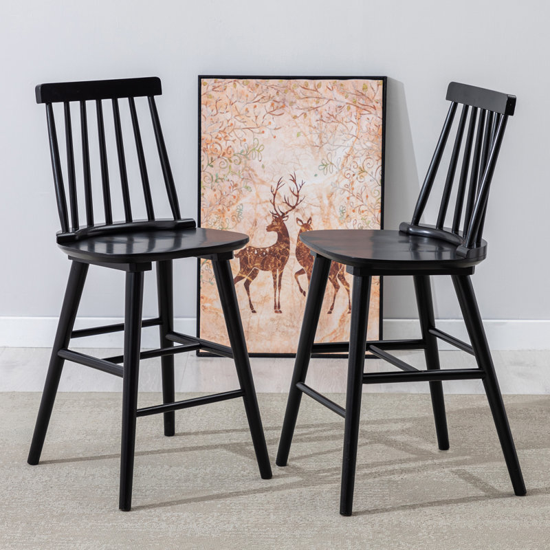Tabouret de bar Hani, Noir