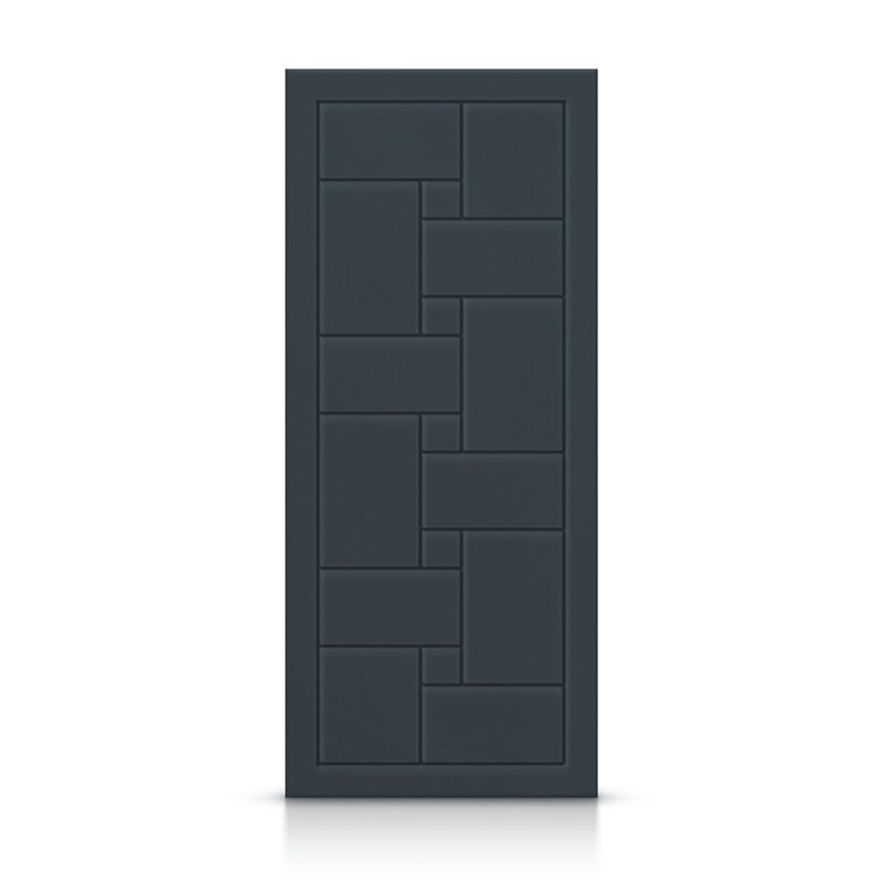 Porte standard à panneaux en bois manufacturé, Gris anthracite, 36 po x 80 po