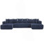 Canapé modulaire 133,45 po, canapé en U, méridienne, tissu rayé, canapé 4 places rembourré pour le salon, canapé combiné libre (velours côtelé)-2094394049