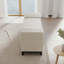 Banc rembourré en molleton Sherpa avec coussins et pieds en bois massif-866016544