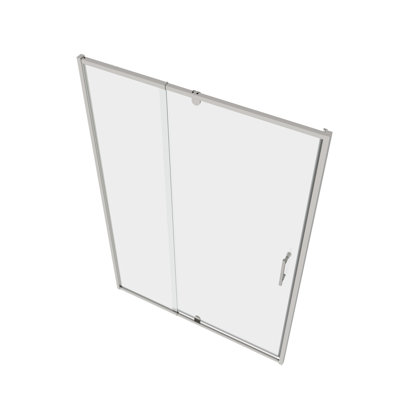 Pivot Swing Style Tempered Glass Shower Door, 1/4" Thick, 50 - 54" W X 71" H, Finish, Easy Install Steps, Left Right Compatible, Leak System Coated Door With Glass, Simple Installation & Versatile,