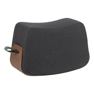 Learniture Modern Upholstered Rocking Floor Chair with Wooden Base, Foam Cushioned Accent Seating for Home & Office