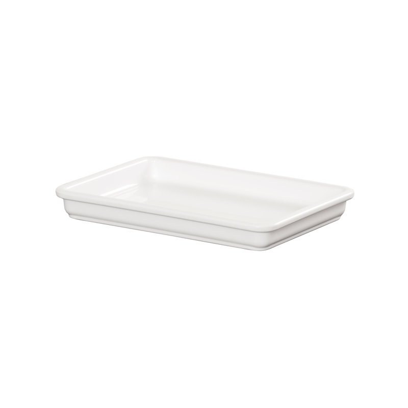 Melamine Serving Tray Enamelware, White