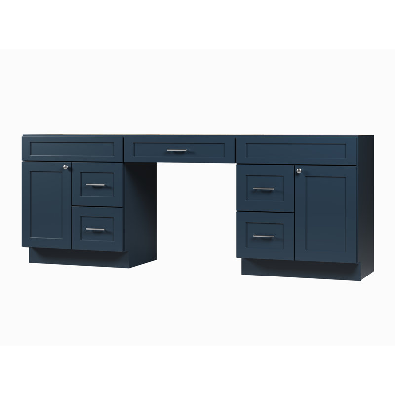 Base de meuble-lavabo double 90 seulement, Bleu