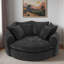 Full-compressed Round Compression Chaise Lounge Sofa With 8 Throw Pillows-171923484