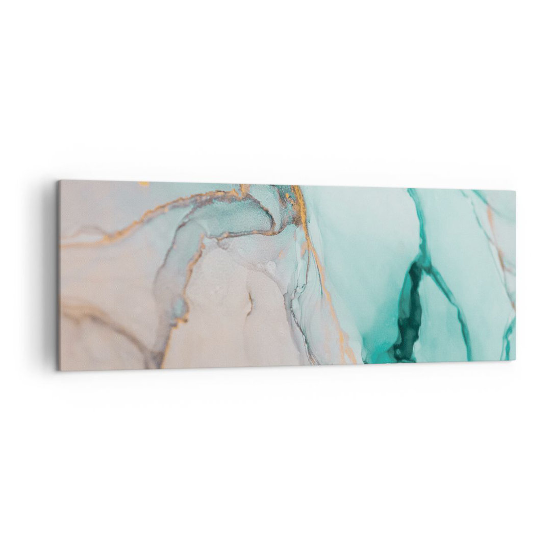 Leinwandbild Marble Abstraction Turquoise