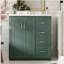 Ensemble de meuble-lavabo 30 po avec lavabo en céramique, armoire de rangement en bois massif, ensemble de meuble-lavabo autoportant avec 3 tiroirs et portes à fermeture douce