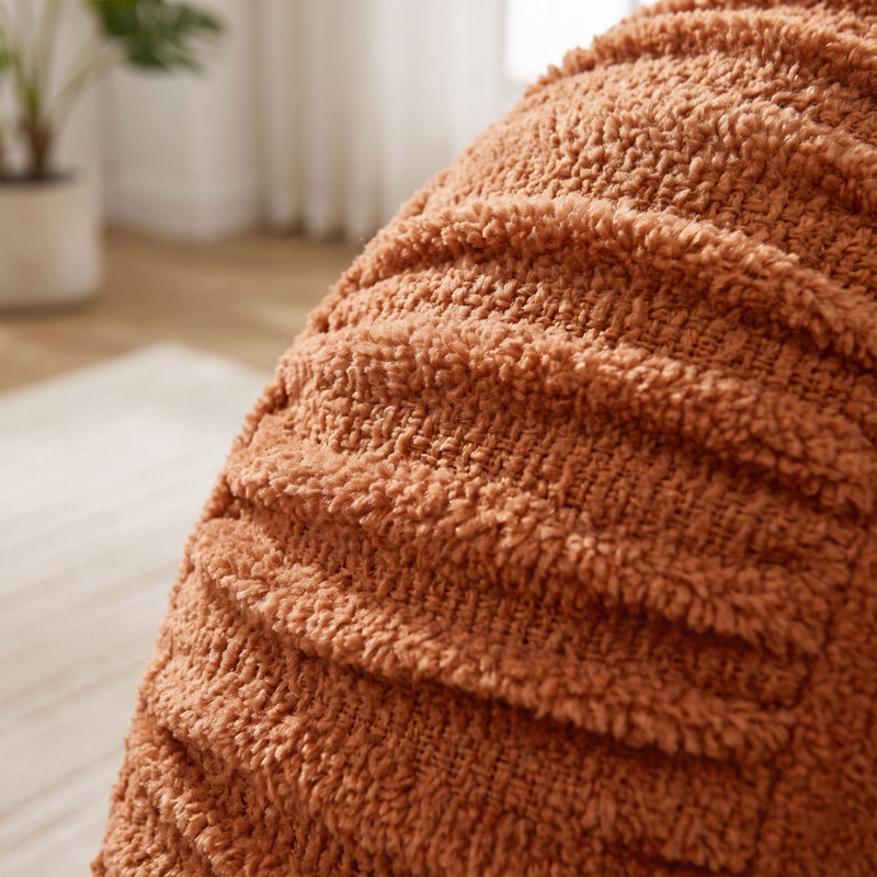 Canapé en U en chenille Lieber, Orange
