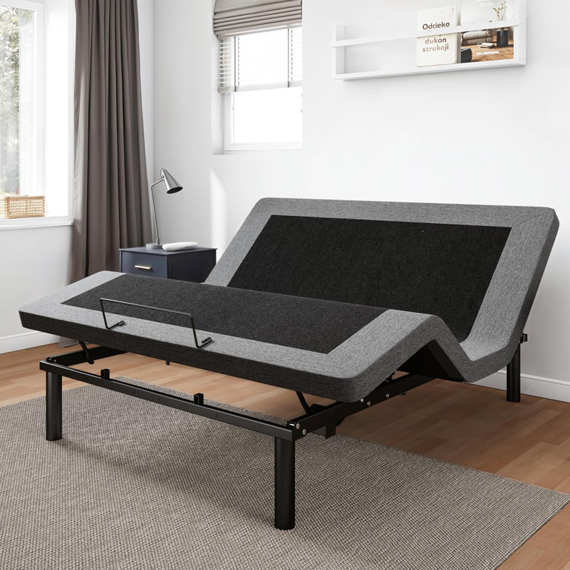 Adjustable Bed Frame, Electric Bed Base, Wireless Remote Control, Queen