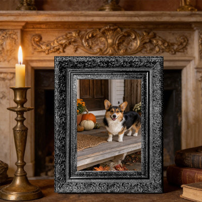 Cadre photo à mémoire de forme 1PC 5 po x 7 po noir