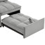 Canapé-lit simple 4 en 1 multifonctionnel avec poches de rangement, conception capitonnée, dossier réglable et coussins pour un confort et une détente polyvalents-66309630